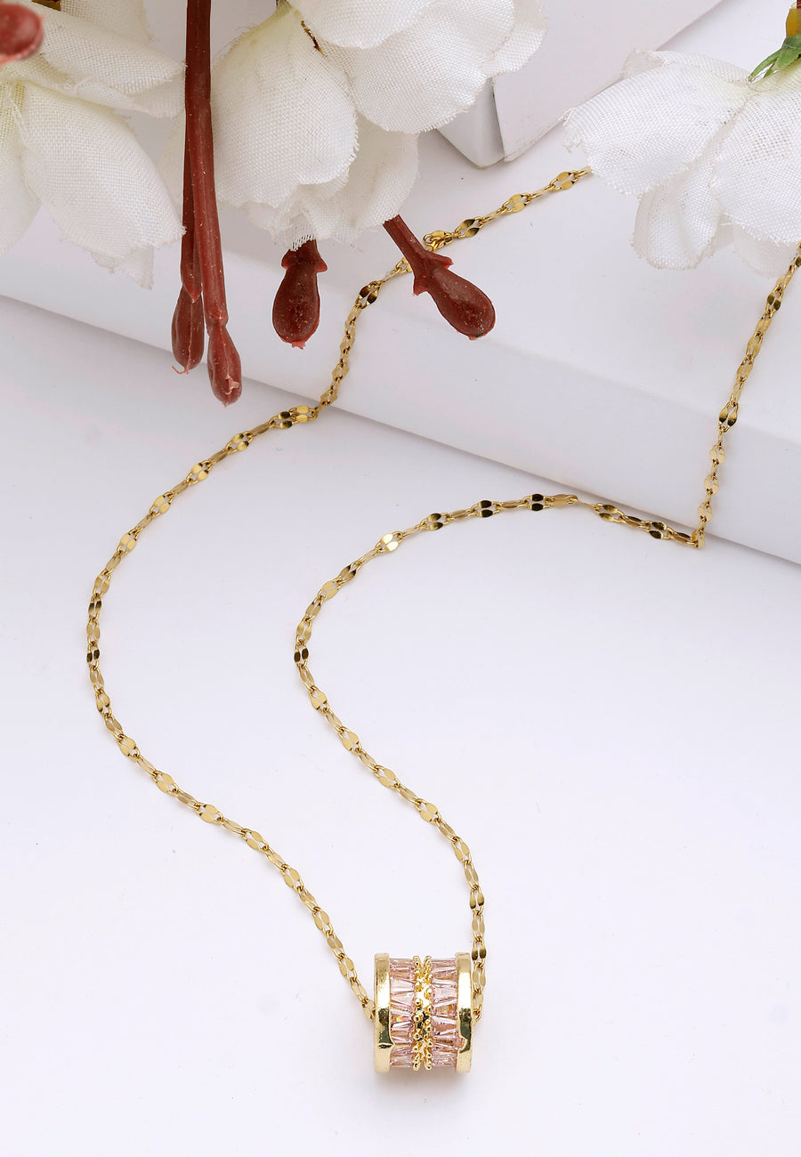 Elegant cylinderinlagd kedjehalsband
