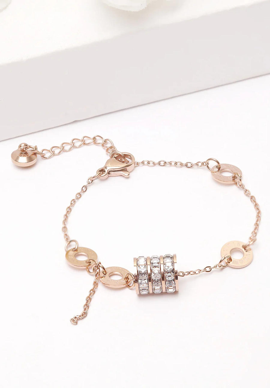 Bracciale in cristallo placcato oro