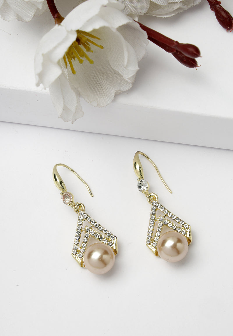 Boucles d'oreilles en perles dorées