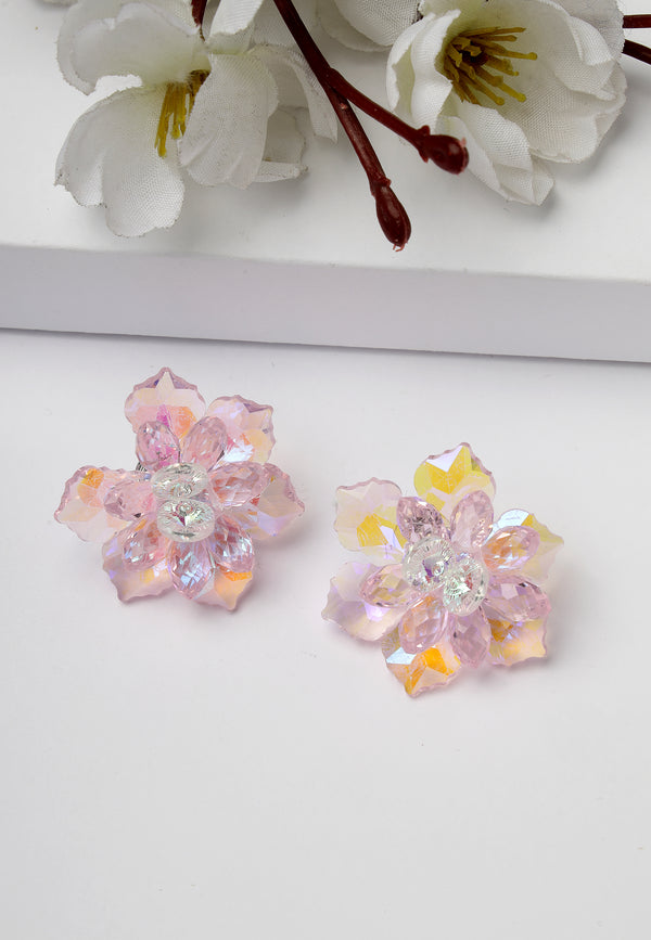 Petite Pink Petal Studs