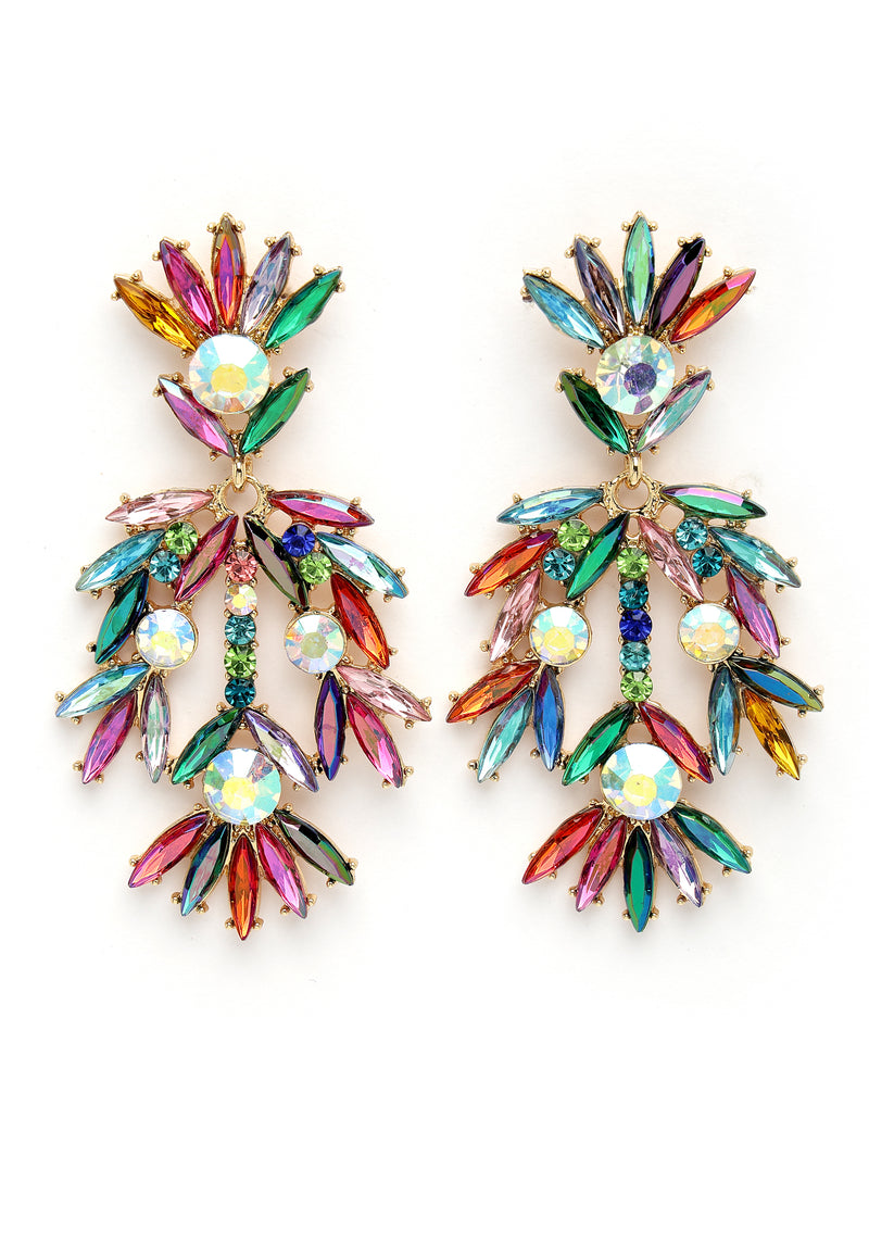 Fancy Floral Plume Earrings