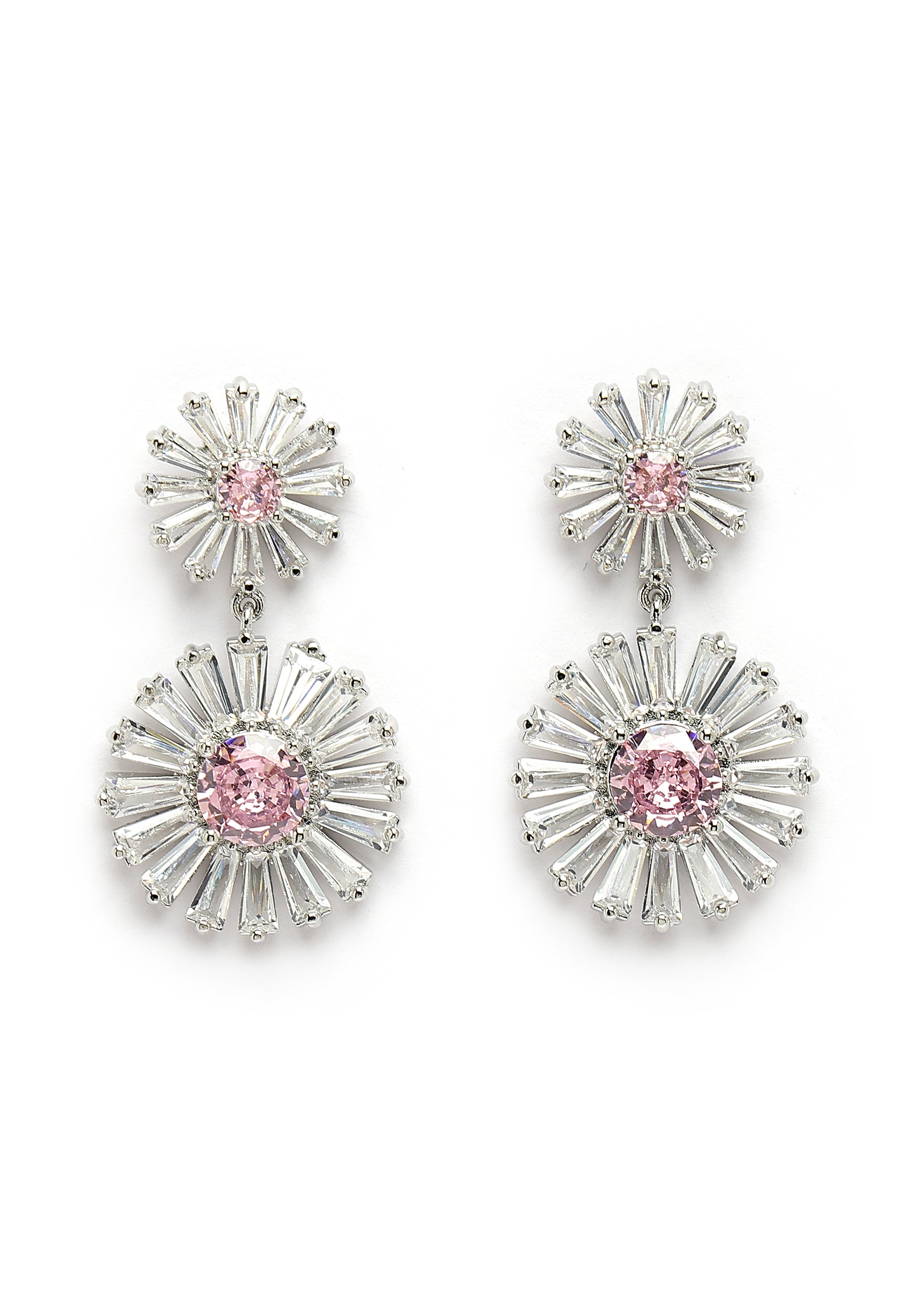 Double Daisy Drop Earrings