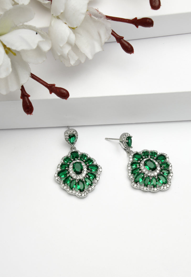 Cubic Zirconia Statement Earrings