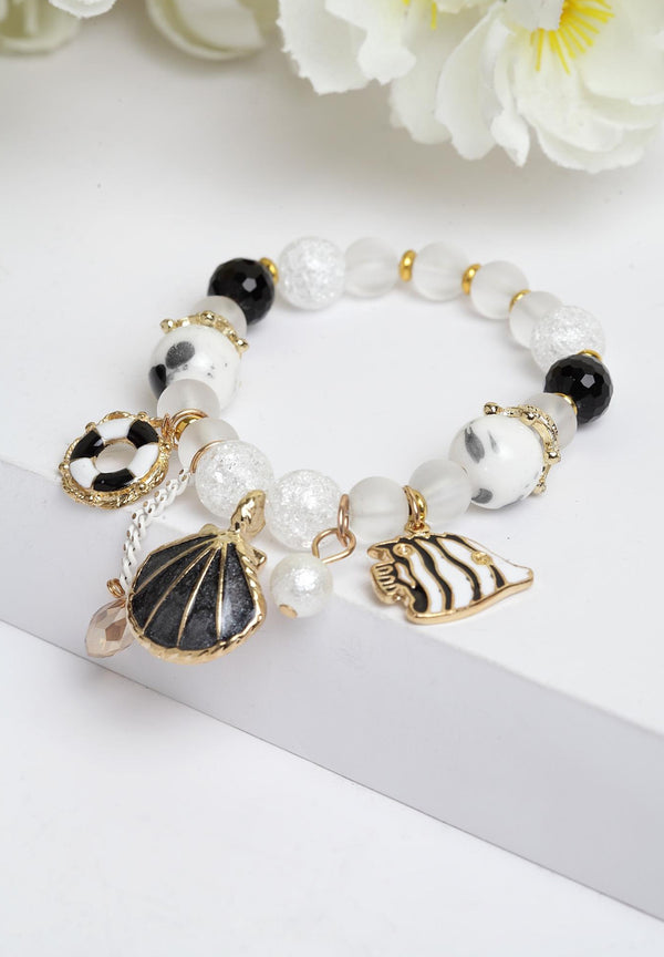 Boho schelp zaad kralen armband