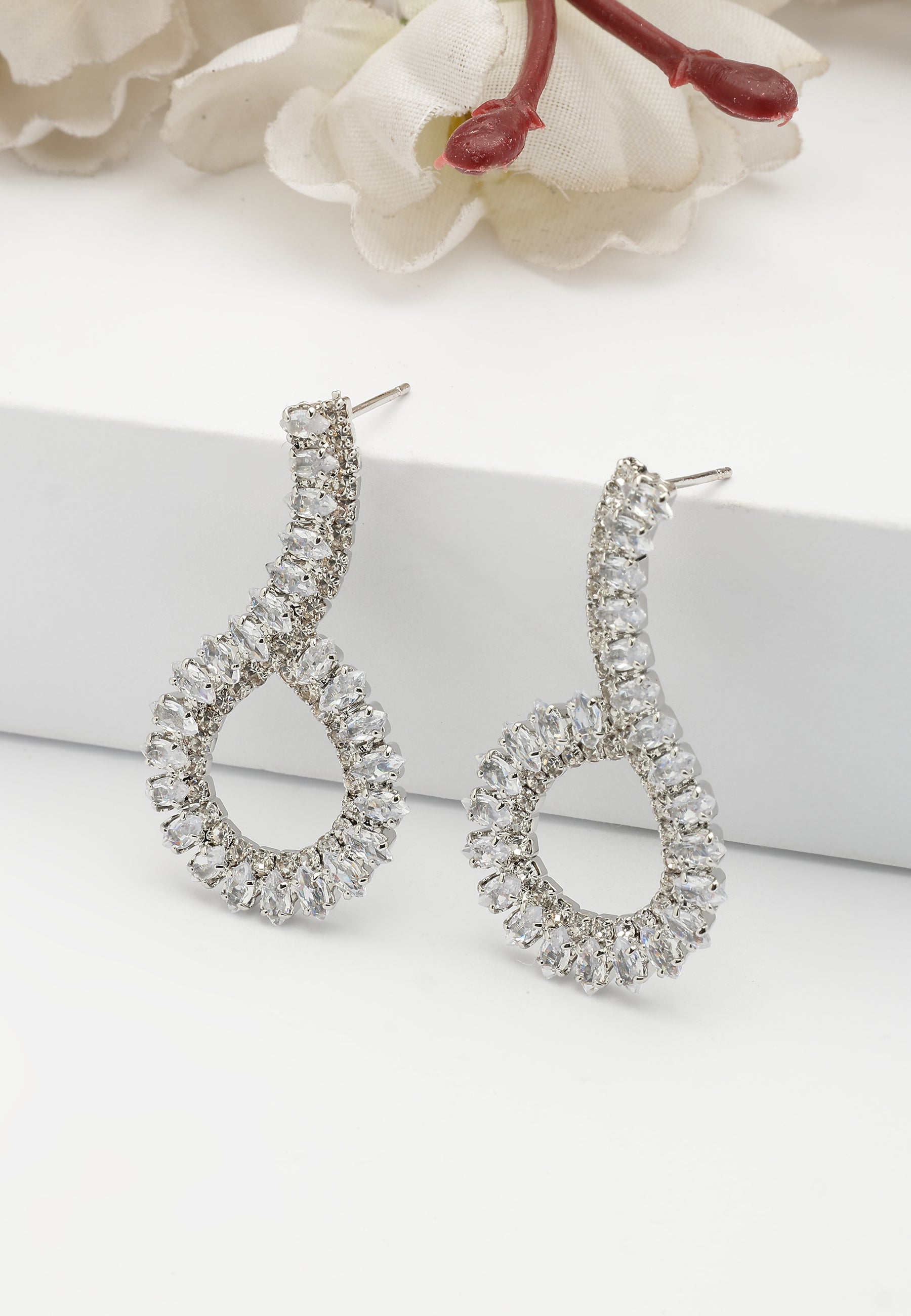 Boucles d'oreilles en poussière de diamant