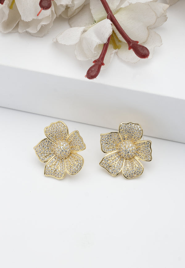 Boucles d'oreilles en stud florales radieuses