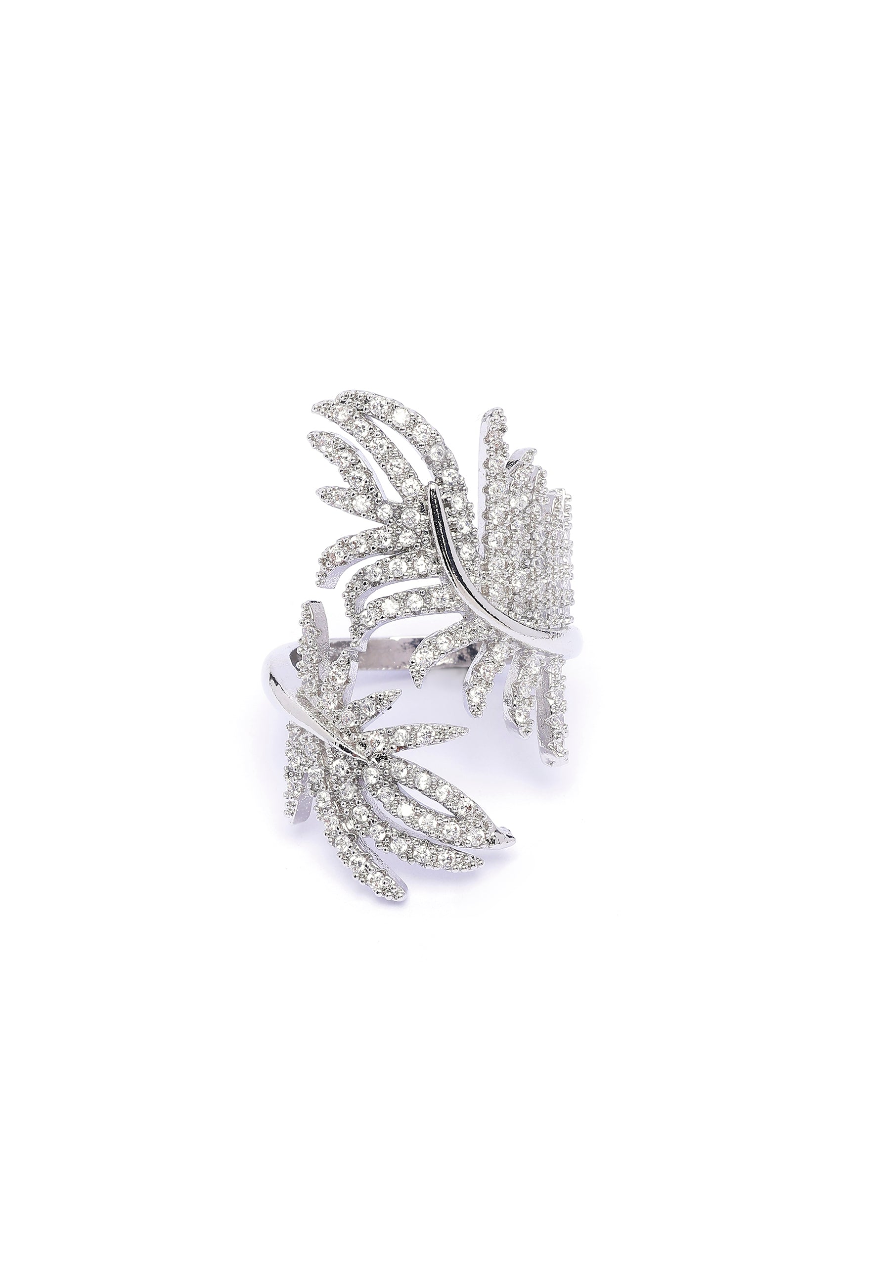 Silver Feathered Ring