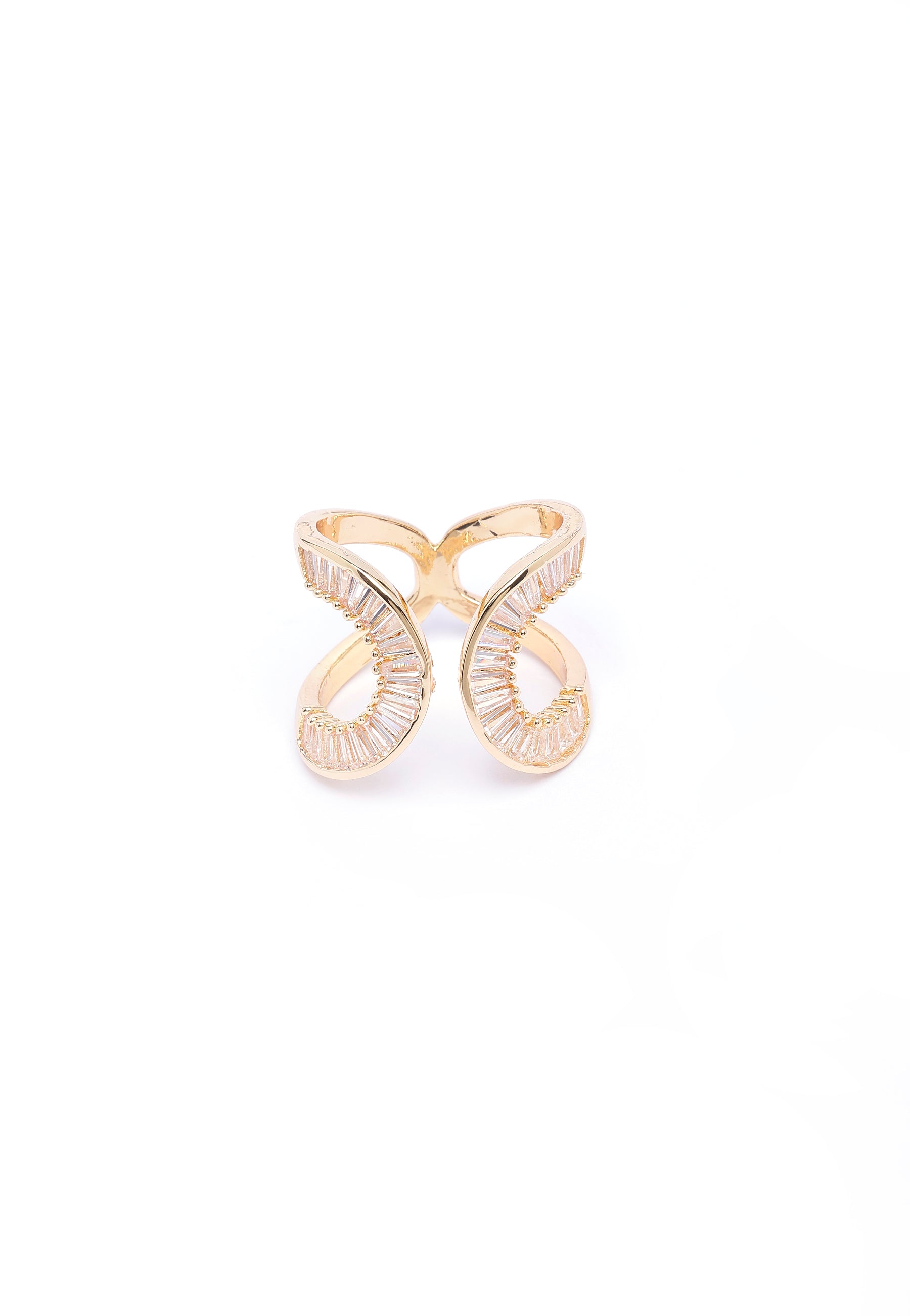 Golden Crescent Glam ring