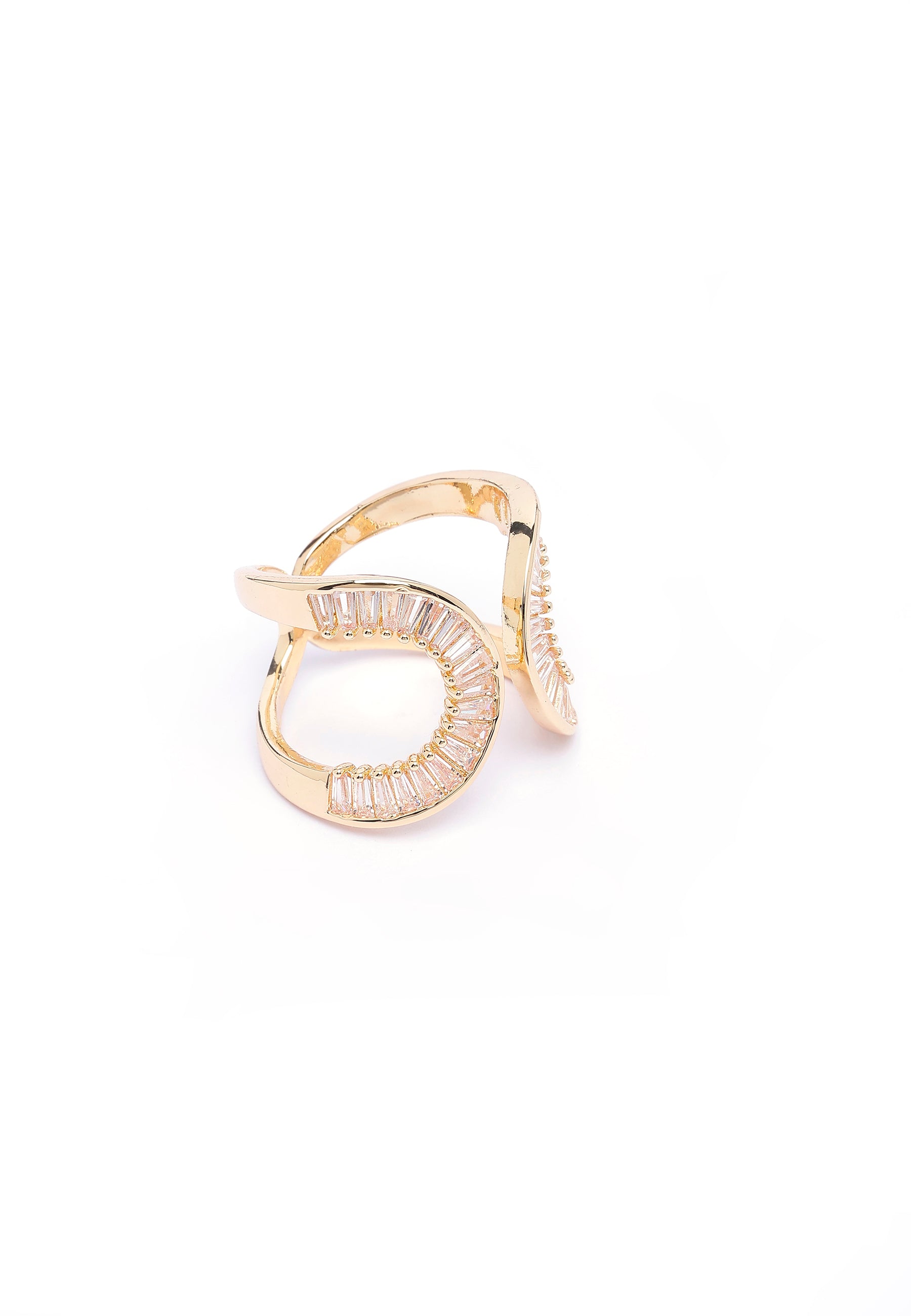 Anello Glam Golden Crescent