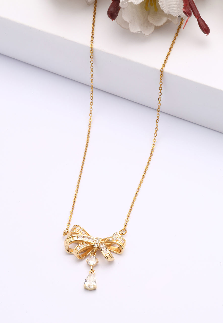 Goldene Schleife Halskette