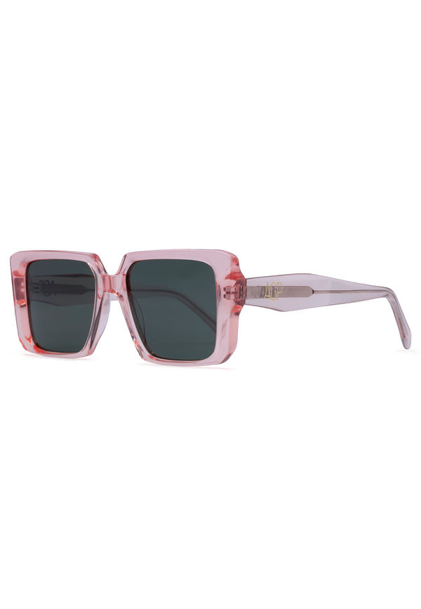 Klobige transparente quadratische Sonnenbrille